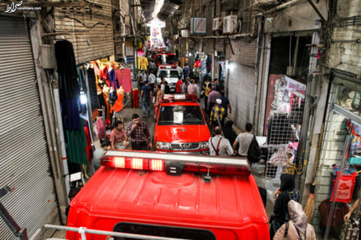 فوری | وقوع آتش سوزی هولناک در بازار تهران + فیلم